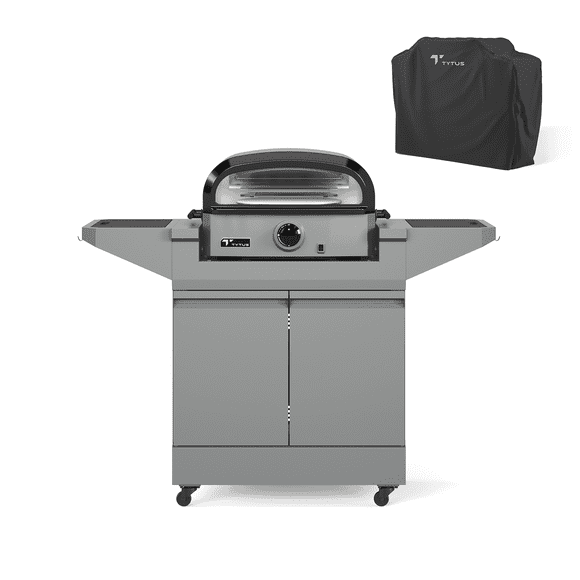 TYTUS Emberwood 14" Pizza Gas Grill with Storage Cart and Cover
