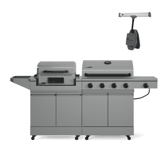 TYTUS Modular Grilling Collection 4-Burner Gas Grill, Electric Grill & Griddle with Cart, and Grill Light
