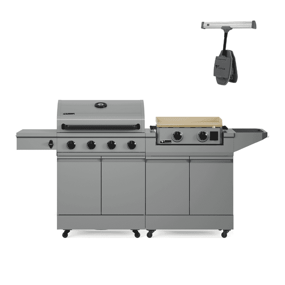 TYTUS Modular Grilling Collection 4-Burner Gas Grill, Gas Griddle with Cart, and Grill Light