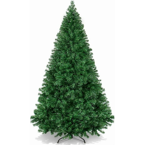 TYUIOP Artificial Christmas Tree, Premium Unlit Hinged Design, Dense Branches Realistic Holiday Décor w/Easy Assembly 4.5ft Green