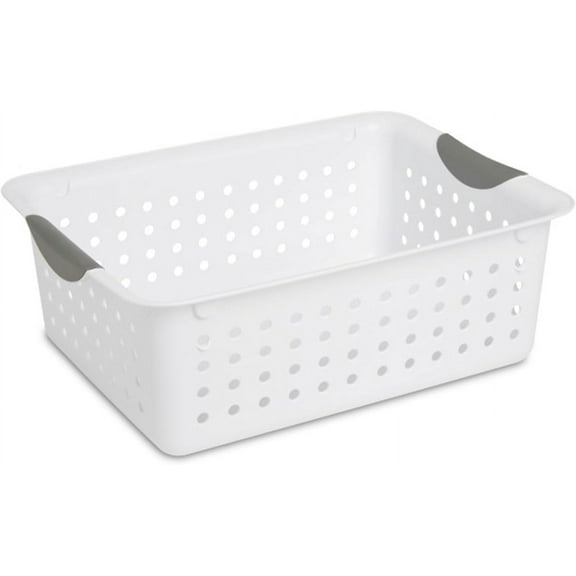 TYUIOP Stackable Open Front Plastic Organizer Bins in White – Versatile Storage Solution for Countertop, Cabinet, Closet & Pantry Organization Medium 12 Pack