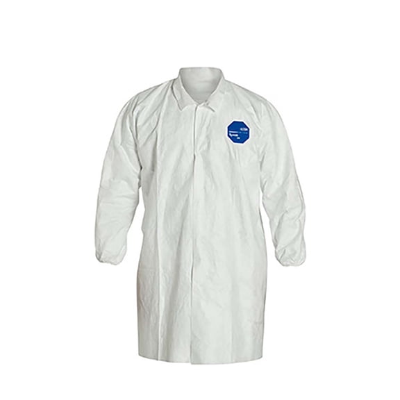 TYVEK 400, LAB COAT, SNAP FRONT (5), ELASTIC WRIST