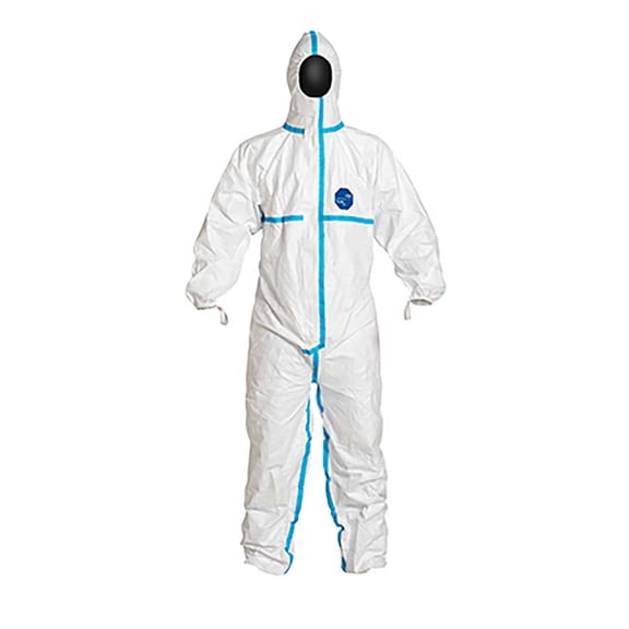 TYVEK? 600, ZIPPER FRONT, SELF ADHESIVE STORM FLAP, HOOD, ELASTIC ANKLES, THUMBLOOP