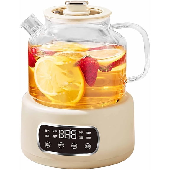 TYXFSMYXGS Electric Kettle 1L Glass Health Pot, Multifunctional Electric Tea Kettle with Microcomputer Temperature Control, Boil-Dry Protection