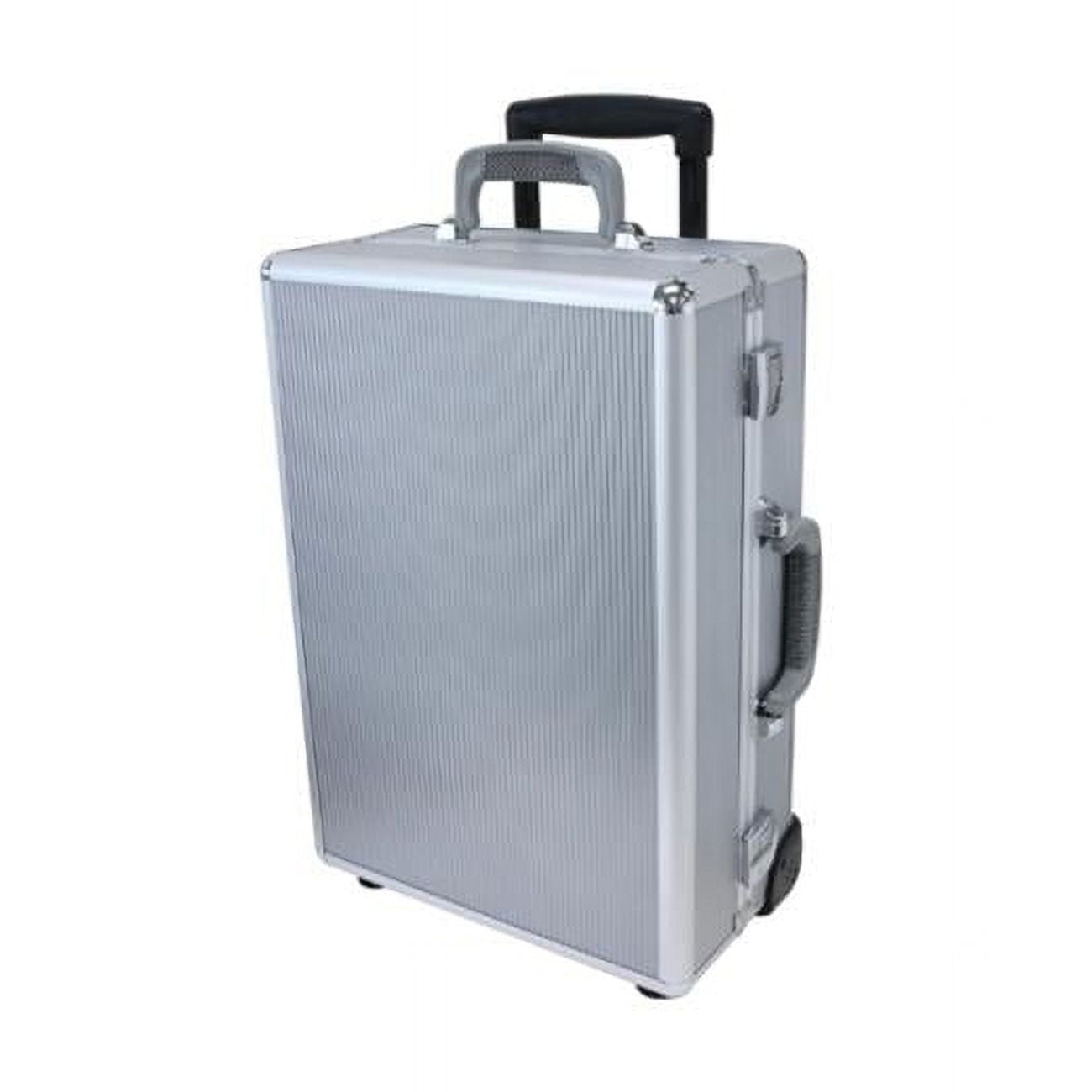 TZ Case NC-400 SS Wheeled Laptop Organizer Case, Silver Stripe