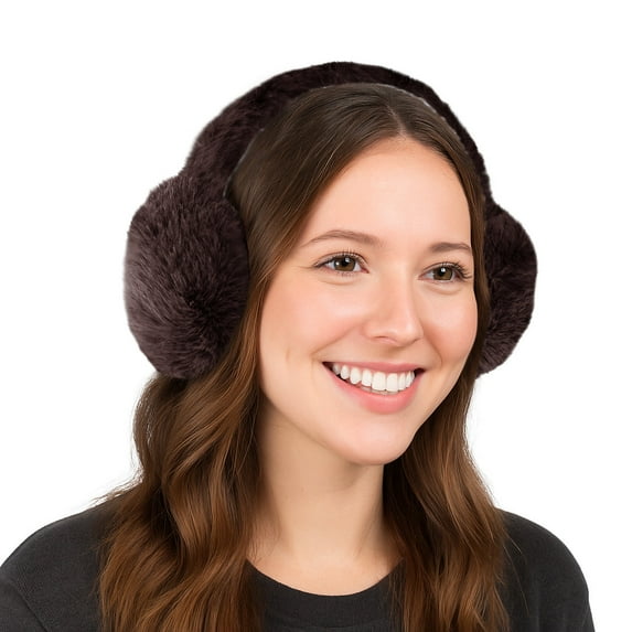 TZ Promise Fuzzy Earmuffs for Women – Winter Warm Foldable Fluffy Ear Muffs for Cold Weather Outdoor