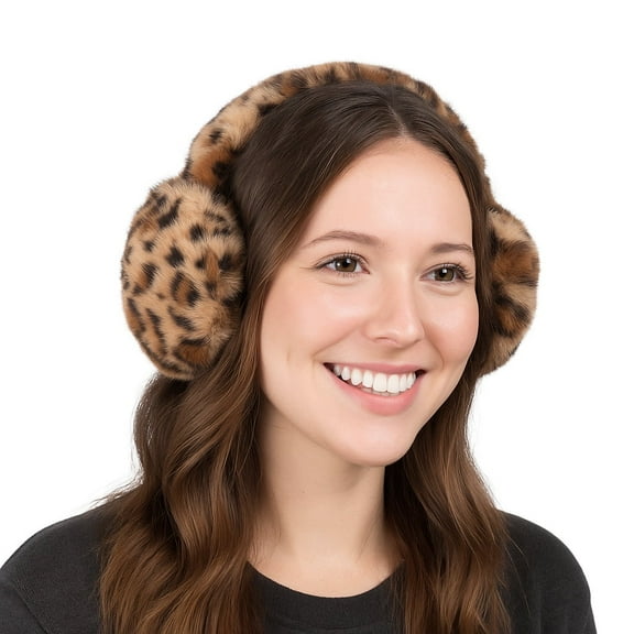 TZ Promise Fuzzy Earmuffs for Women – Winter Warm Foldable Fluffy Ear Muffs for Cold Weather Outdoor