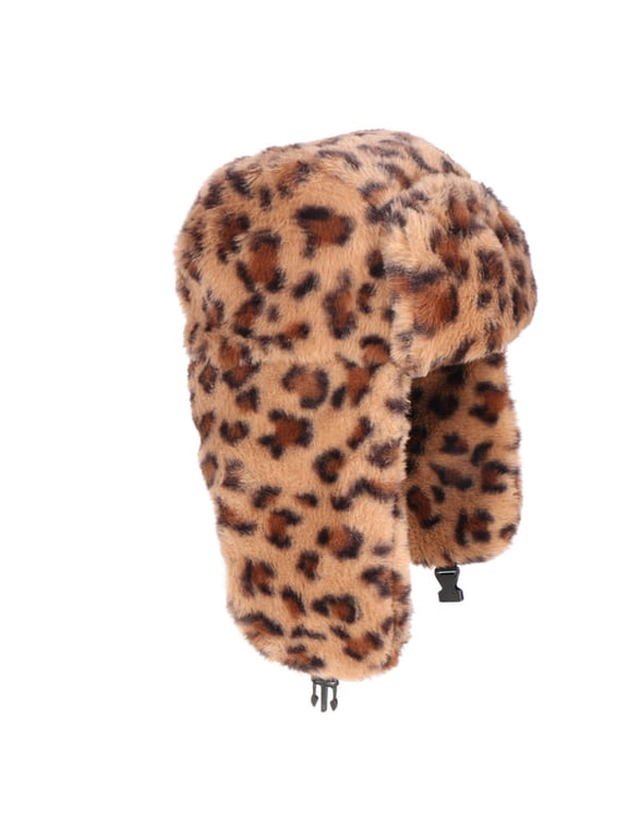Men Women Winter Fuzzy Fluffy Solid Trapper Hats Windproof Russian Ushanka Warm Ear Flaps Cold Weather