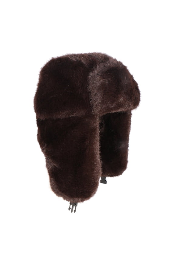 Men Women Winter Fuzzy Fluffy Solid Trapper Hats Windproof Russian Ushanka Warm Ear Flaps Cold Weather