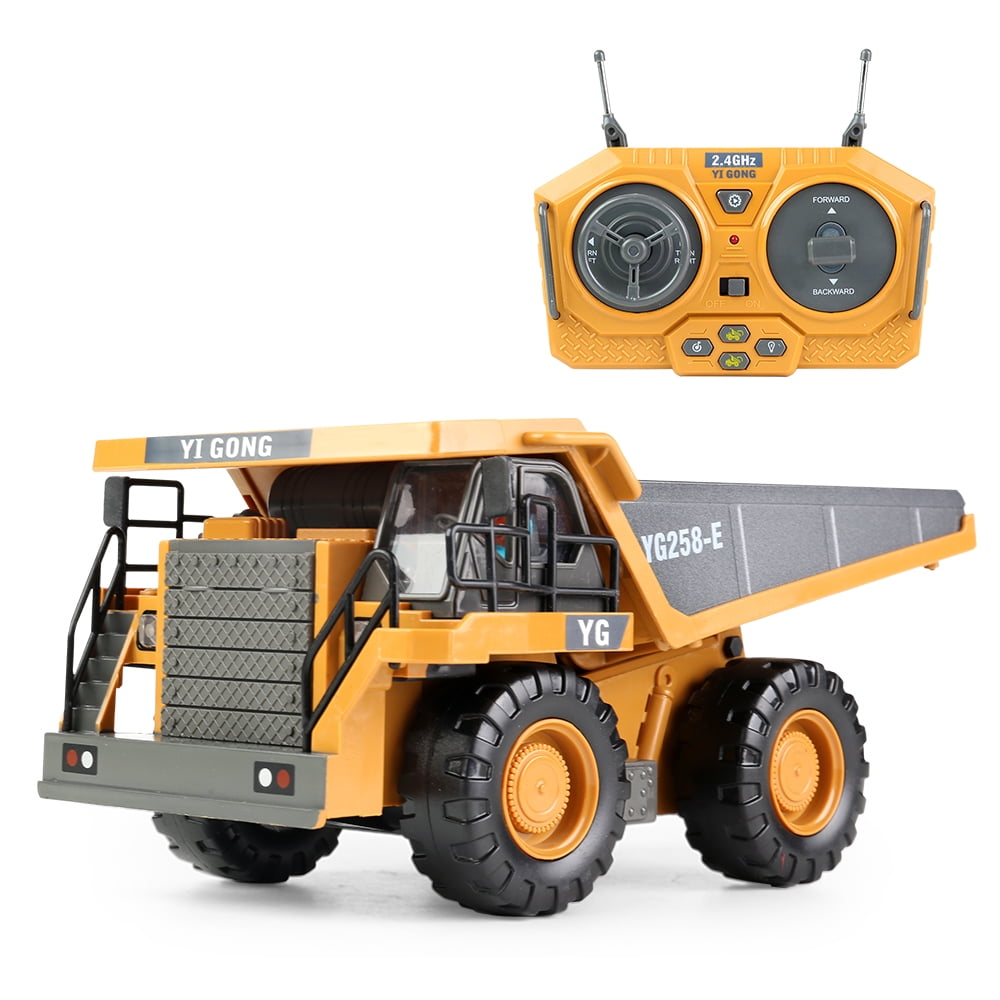 TZDZRC 1047 Children 2.4G, 9CH Remote Control Model Car Toys Dump Truck Vehicle Christmas Birthday Gifts, 1 Battery