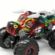 TZDZRC Triceratops Spray Remote Control Vehicle, 2.4GHz All Terrain Remote Control Monster Cars, 116 Monster Truck RC Trucks, Remote Monster Car with Spray Music and Light for Kids