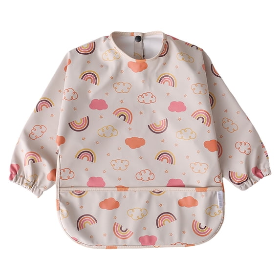 TZEWGL Toddler Boys Girls Long Cartoon Sleeved Sleeve Soft Bibs Baby Care for Kids 3-4T