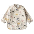 thumbnail image 1 of TZEWGL Toddler Boys Girls Long Cartoon Sleeved Sleeve Soft Bibs Baby Care for Kids 3-4T, 1 of 3