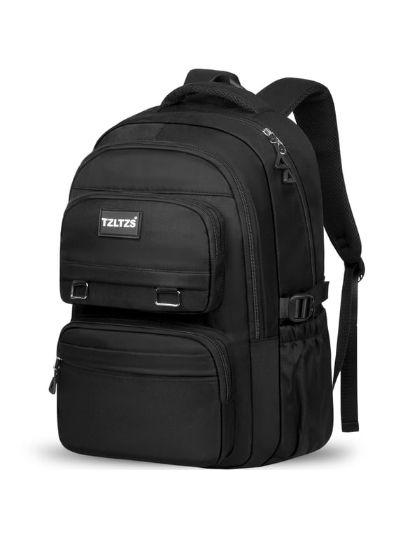 Travel Backpack for Men Women, Fits 15.6" Laptop Multi-Pocket Commuter Daypack, Black