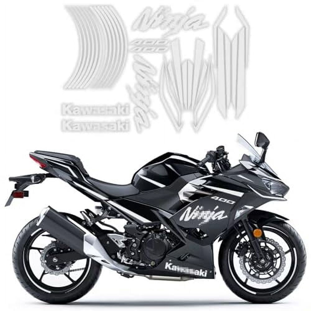 Image showcasing TZMAPU Compatible Kawasaki Ninja 400 Stickers,Motorcycle Stickers, Full ...
