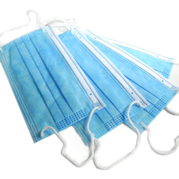 TZSJ-410M-50 - FACE MASK DISPOSABLE W/EAR LOOP BLUE (50 pcs/pkg)