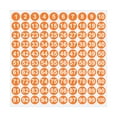thumbnail image 1 of TZYUDK 1 Inch 1 To 100 Number Combination Stickers Sheets For Note Decoration Affordable Useful Orange, 1 of 6