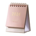 thumbnail image 1 of TZYUDK 2026 Desk Calendar Small Solid Color English Monthly Planner Office Home Organizer Compact Foldable Design Pink Paper, 1 of 5