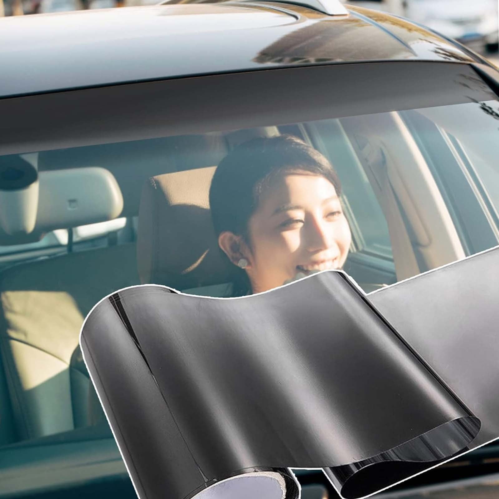 TZYUDK 20x150cm Black Windshield Sun Strip Sticker for Automobiles Sun ...
