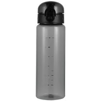 TZYUDK 26oz Clear Water Bottle Black Reusable Sports Drink Bottle Leakproof BPA Free Gym Bottle with Strap for Hiking Travel Fitness Outdoor Activities