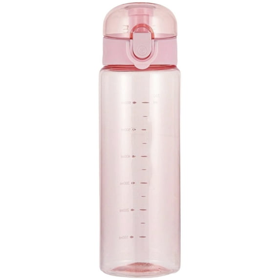 TZYUDK 26oz Clear Water Bottle Black Reusable Sports Drink Bottle Leakproof BPA Free Gym Bottle with Strap for Hiking Travel Fitness Outdoor Activities