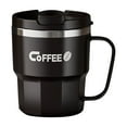 thumbnail image 1 of TZYUDK 304 Stainless Steel Mug Double Layer Heat Insulation Coffee Cup with Lid Large Capacity for Students Office Black Metal, 1 of 6