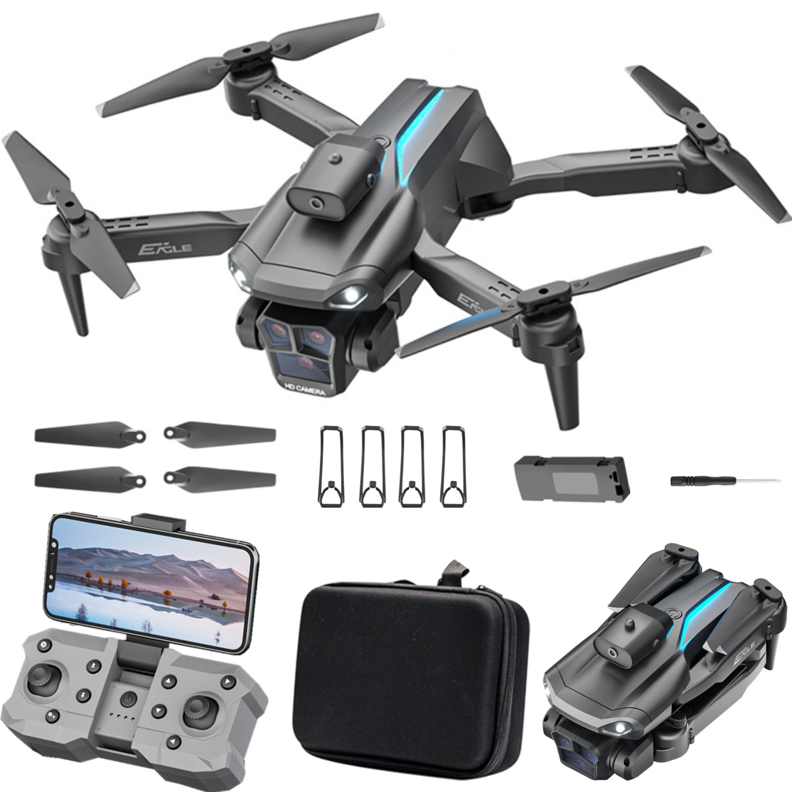 Drone caméra pliable 4K - SYSSEN - Double caméra - Évitement d
