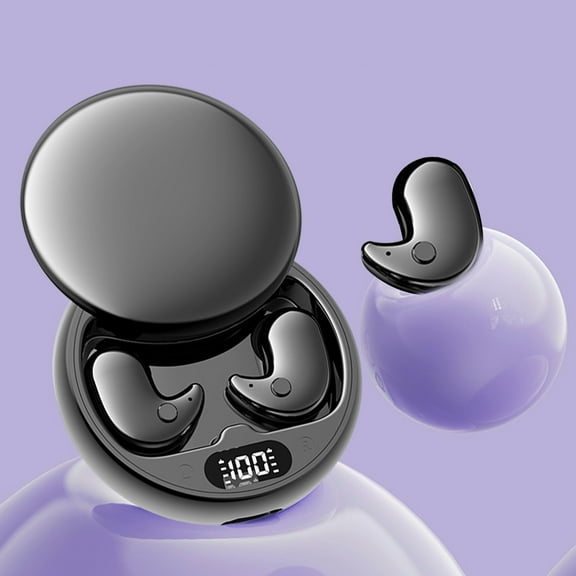 TZYUDK Black Digital Wireless Bluetooth Headset In-Ear Noise Canceling Bluetooth Headset Plastic