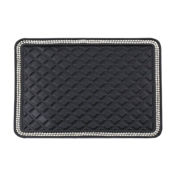 TZYUDK Black Leather Dashboard Storage Pad Protective Mat For Mobile Navigation Car Organizer Pu