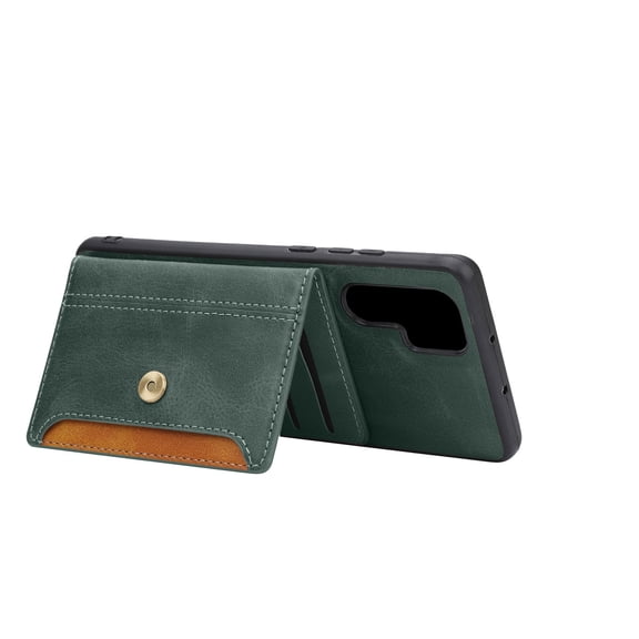 TZYUDK Black Leather Phone Case Flip Cover Card Holder Kickstand Magnetic Closure Protective Business Design Universal Model Pu