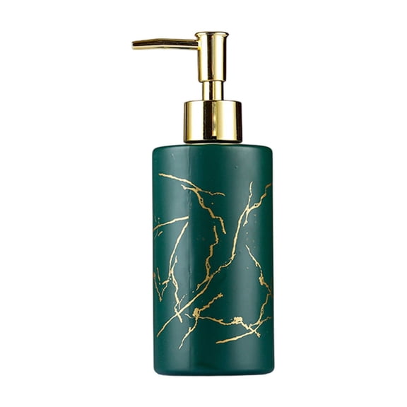 TZYUDK Black Refillable Bathroom Dispenser Bottle - Glass Hand Soap Container Green Glass
