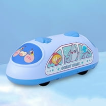 TZYUDK Blue Children's Double-Pull High-Speed Rail Train Toy Train Emu Model Simulation Car Plastic