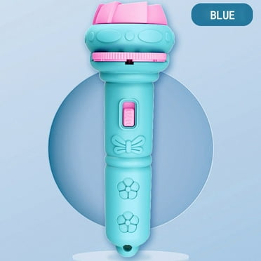 TZYUDK Blue Flashlight Projector Torch Lamp Toy Cute Toy Torch Lamp Flashlight Projector Toy Sleeping Story Toy Plastic