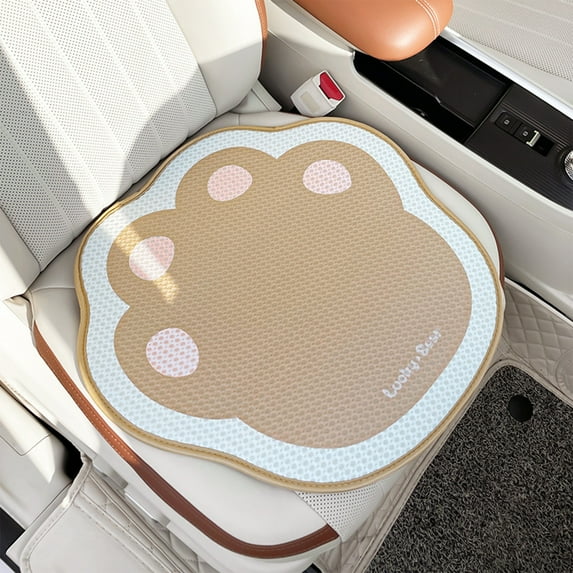 TZYUDK Breathable Car Seat Cushion Ventilated All Season Universal Fit Comfort Support Ergonomic Design Vehicle Interior Accessory Beige polyester