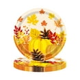 thumbnail image 1 of TZYUDK Disposable Thanksgiving Paper Plates Fall Theme - Pumpkin Maple Leaf Pattern Tableware for Harvest Party Dinner A Paper, 1 of 5