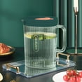 thumbnail image 1 of TZYUDK Glass Pitcher Beverage Dispenser Fruit Infuser Water Jug Cold Brew Tea Lemonade Container Refrigerator Safe Party Bar Wedding Kitchen Drinkware Green Plastic, 1 of 6