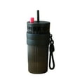 thumbnail image 1 of TZYUDK Heat Proof Plastic Straw Water Cup 750ml - Leak Proof Portable Tumbler with Handle for Office Sports Outdoor Black Plastic, 1 of 5