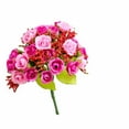 thumbnail image 1 of TZYUDK High-end Artificial Flower Diamond Rose 7 Forks 21 Heads Home Decoration Plastic Flowers Hot Pink Plastic, 1 of 6
