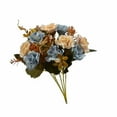 thumbnail image 1 of TZYUDK High-end Artificial Flowers Diamond Rose Artificial Flowers 5 Forks 10 Mini Roses Home Decoration Plastic Flowers Blue Plastic, 1 of 6