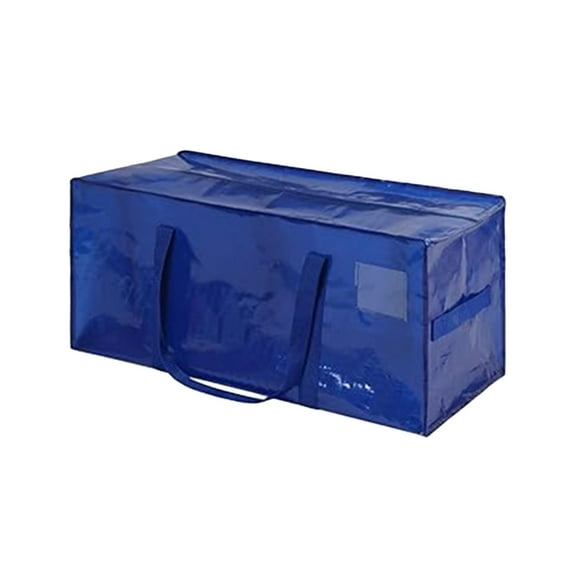 TZYUDK Reinforced Plastic Moving Storage Bag 87L - Heavy Duty Tote for Clothes Toys Christmas Decor Blue Plastic