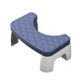 thumbnail image 1 of TZYUDK Toilet Stool Squatting Poop Stool Bathroom Potty Step Stool Toilet Assistance Steps Step Stool Fits All Toilets Detachable Stackable Blue Plastic, 1 of 6