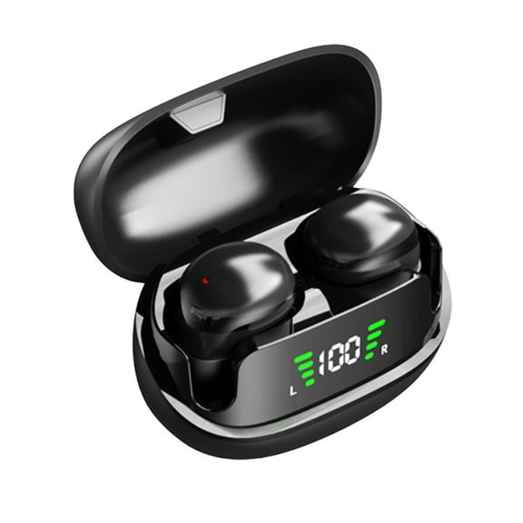 TZYUDK True Wireless Mini Bluetooth Earbuds In Ear Surround Sound Active Noise Reduction Type C Fast Charging Digital Display Low Latency for Music Gaming Plastic