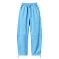 thumbnail image 1 of TZZQ Barrel Sweatpants for Women Baggy Wide Leg Drawstring Elastic Waisted Joggers Active Running Athletic Sweat Track Pants with Pockets Loose Fit Casual Trousers Fall Fashion Trousers Sky Blue S, 1 of 5
