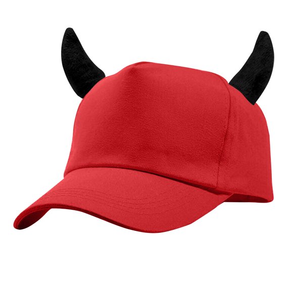 TZZQ Devil Horn Baseball Cap for Unisex Leisure Baseball Cap Trendy Vintage Baseball Hat Novelty Casual Brim Hip Hop Cycling Hat Adjustable Casual Travel Sun Hat Breathable Cycling Cap
