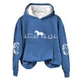 thumbnail image 1 of TZZQ Heartbeat Horse Sweatshirt for Women Cute Western Horses Fleece Lined Hoodies Long Sleeve Graphic Pullover Hoodie Soft Cozy Fleece Sports Tops Winter Warm Streetwear Sweatshirt Blue Xxl, 1 of 5