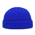 thumbnail image 1 of TZZQ Knit Beanie for Unisex Knit Cuff Short Fisherman Beanie Winter Warm Roll-Up Basic Skull Cap Warm Slouchy Cuffed Beanies Watch Hat Warm Thick Winter Hats Plain Outdoor Crochet Hats Blue, 1 of 1