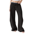 thumbnail image 1 of TZZQ Low Rise Barrel Sweatpants for Women Drawstring Baggy Sweat Pants Casual Wide Leg Elastic Waisted Barrel Lounge Trousers with Pockets Lightweight Workout Athletic Lounge Pants Black L, 1 of 7