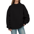 thumbnail image 1 of TZZQ Mock Neck Sweatshirt for Women Tunic Sweatshirts Lightweight Casual Pullover Sweatshirts Winter Casual Basic Sweatshirts Long Sleeve Trendy Sweatshirts Travel Sweatshirt Black L, 1 of 7