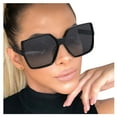 thumbnail image 1 of TZZQ Oversized Square Frame Sunglasses for Women Big Large Wide Gradient Lens Uv Protection Shades Fashion Outdoor Driving Big Frame Sunglasses Lightweight Trendy Sun Glasses Black One Size, 1 of 5