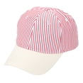 thumbnail image 1 of TZZQ Two Tone Striped Baseball Cap Adjustable Lightweight Cotton Dad Hat Casual Outdoor Sun Protection Peaked Cap for Women Men Trucker Hat Travel Outdoor Sun Visor Hat Hot Pink One Size, 1 of 6